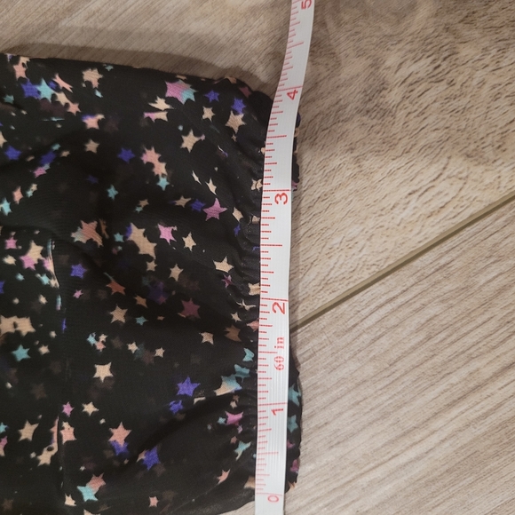 NWT! Bongo Starry Black Night Pastel Yellow Pink Purple Stars Sheer Caged Tunic - Picture 9 of 11